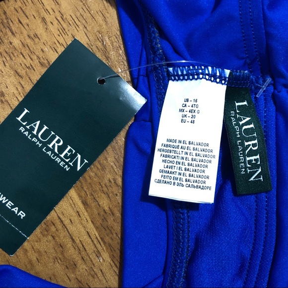 Ralph Lauren Swimwear NWT Women Blue Hipster Bottom 16 - Picture 7 of 9